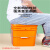 贝傅特 密封打包桶 加厚塑料桶带盖密封包装桶果酱桶多规格 长方形桶-10L-橘色