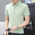 卡度顿夏季短袖T恤男士韩版潮流商务衫衬衫领男装棉质衣服休闲半袖 129绿色 XL 120-135斤
