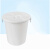 鸣固 ZJ6323清洁加厚大白桶抗压 承重强 不碎桶工业清洁食堂储水桶带盖塑料水桶 200L桶无盖625*710 白色