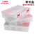 力易得（ENDURA） 塑料零件盒 小透明元件盒 可分割大号零件箱 300*200*62mm E8415 