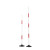 影月平原 蛇形跑杆标志杆 障碍物标志杆 红白训练杆1.5m红白铁杆+2kg铸铁底座