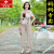 俞兆林（YUZHAOLIN）品牌妈妈休闲时尚短袖套装2024夏季新款中老年女洋气质夏装40岁两 红色 4XL 【135-150斤】
