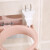 心欣贝置物架电吹风机架子厕所卫生间粘贴式壁挂免打孔安装浴室收纳挂架 粉红色