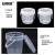 安赛瑞 透明广口塑料桶（圆形带手提）实验室带盖密封桶样品桶涂料桶留样收纳桶 5L 600597
