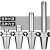 高精度数控刀柄 BT50ER32100 ER16ER40 100300长度 全系列 BT50-ER25-150（送拉丁）