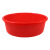 臻安心 红色水桶水盆塑料桶收纳清洁圆形水桶学生桶学校工地  红色37盆