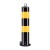 道路钢管警示柱铁立柱塑料反光立柱固定路桩防撞柱PU弹力柱隔离桩 60*8.9cm黑黄镀锌立柱