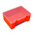 定制长方形手提透明塑料盒五金零件盒工具箱玩具整理箱乐高收纳盒 桔色小号高款25.2*19*10CM 【空盒款】