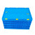 JGY2482 塑料折叠 周转筐 蓝色加厚果蔬配送摺叠框 塑胶可带盖拆叠周转筐600*400 600*400*170mm（无盖） 周转箩