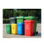 百金顿 户外环卫加厚塑料垃圾桶分类垃圾箱特厚挂车塑料垃圾桶 30L带4个小轮 蓝色