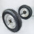 400-12加重型马车轮充气滚轮20寸工地拖车手推车带轴橡胶实心脚轮 牵引款轴长1.1米内距900