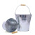 镀锌桶防汛大容量铁皮水桶便携手提白铁皮桶垃圾铁通大号镀锌桶 12L