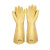 三蝶 工业耐酸碱手套 化工防护橡胶 防水劳保手套 黄色 60cm普通款