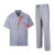 有豫 夏季工作服短袖套装 劳保服  单位：套 灰色 170 