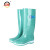 上海牌雨鞋女士高筒舒适PVC耐磨防滑防汛劳保工业防护耐腐蚀耐酸碱食品加工鞋SH333 绿色 36
