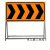 可折叠反光道路施工标志牌警示牌交通 黄黑左导向 60*60*100