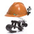安全帽消防手电筒夹头盔头灯支架安全帽侧灯卡扣夹子安全帽固定卡 粘22-28毫米
