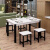 OIMG 食堂餐桌快餐桌椅组合 简约款桌椅方凳 120*60*80cm