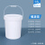 加厚水桶螺旋盖塑料桶圆桶五金配件周转桶带盖20升25L30公斤 螺旋桶18L