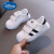 迪士尼（Disney）儿童板鞋2024年夏季新款男宝宝小白鞋运动网鞋女童透气网面学步鞋 黑色 21内长12.5cm