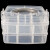 冰禹 BYA-463 三层18格手提可拆储物箱 五金工具组合整理箱 透明16.5*16.5*13cm