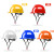 迈恻亦安全帽施工地男建筑工程帽abs国标加厚工人玻璃钢防护头盔10只装 玻璃钢-蓝色10只装