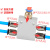 械手配件气排一出6 一出8多管路气排接头分流器真空气动元件 一进4出配插6mm快插接头