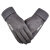 海斯迪克 麂皮绒手套 冬季全指保暖加绒触屏户外防风骑行防滑手套HKW-82 灰色5双 