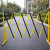隔离户外移动式施工道路工地伸缩栏安全临时栅栏移动移动护栏 黄黑25米*95cm不带轮子