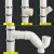 PVC三通带检修口 开口三通PVC补漏片110 75变径50哈夫节排水管补 160x50开口三通(长款)