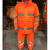 市政园林绿化环卫雨衣反光工作服户外防水服高速公路交通雨衣套装 桔红色 常规款 L