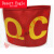 现货QC QA红袖标袖章定做安全员袖章斜纹面料网印圆形袖套可 OQC