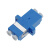 光纤耦合器 LC-LC双工电信级光纤连接器适配器对接头法兰盘小方头 湖蓝色 电信级