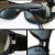 牛皮面罩电焊防护强光焊工镜眼镜黑色玻璃防透明 灰色眼镜5付送1条松紧绳