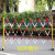 定制适用玻璃钢绝缘伸缩围栏可移动电力施工安全护栏道路隔离警示 黄黑色 1.2米高*2米长