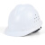邦固 建筑工地安全帽可印字 豪华V型玻璃钢透气款-白色（按钮）