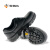 希玛 56021防砸耐油头层牛皮工作鞋 钢包头单密度PU底安全鞋 黑色 45 