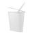 食安库 SHIANKU  食品级清洁工具 分色带盖刻度加厚塑料水桶 手提多功能清洁水桶 白色 6L 不含桶盖