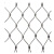 菱形不锈钢钢丝绳网编织卡扣型学校安全防坠网金属软网植物攀爬网 丝径1.5mm网孔20*20公分