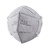 朝美 折叠头戴式灰色活性炭KN95 防粉尘口罩 6002A-2 1盒