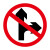 定做道路交通标志指示牌 限高牌减速慢行圆形三角形方形反光铝板牌禁止通行禁止左转禁止鸣笛限速5公里 JZTX-05 禁止直行右转 40*40cm
