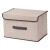 稳斯坦 W562 无纺布折叠收纳箱 储物盒布艺零件收纳整理箱收纳盒 大号米白37*24*24cm