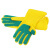 金诗洛 KY013 乳胶手套 百洁布手套 复合海绵清洁手套劳保手套 (黄-右手百洁)