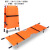 安燚 二折橘色加厚铝合金（330斤） 简易折叠抬人担架电梯救援带轮担架AYJS-79