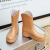 彬单 个性雨鞋PVC材质耐磨防滑纯色外出套筒 棕色 40 