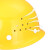 援邦 安全帽 工地工程施工防砸防摔抗冲击透气安全帽 玻钢型ABS安全帽插扣 黄色插口均码 