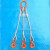定制定制钢丝绳吊索具/压制钢丝绳组合吊具/起重吊钩索具/二肢三 4.7吨3米4腿美式货钩