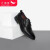 红蜻蜓男鞋夏季新款商务正装休闲皮鞋男士韩版英伦系带鞋子 黑色 38