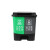 双桶脚踏垃圾分类垃圾桶厨房商用塑料干湿分类可回收厨余其他有害易腐203040L定制 40L双桶(蓝加灰)可回收加其他