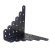 烤漆黑色加厚不锈钢角码90度直角L型固定件桌椅连接件三角铁 4#特厚款黑色铁角码-80